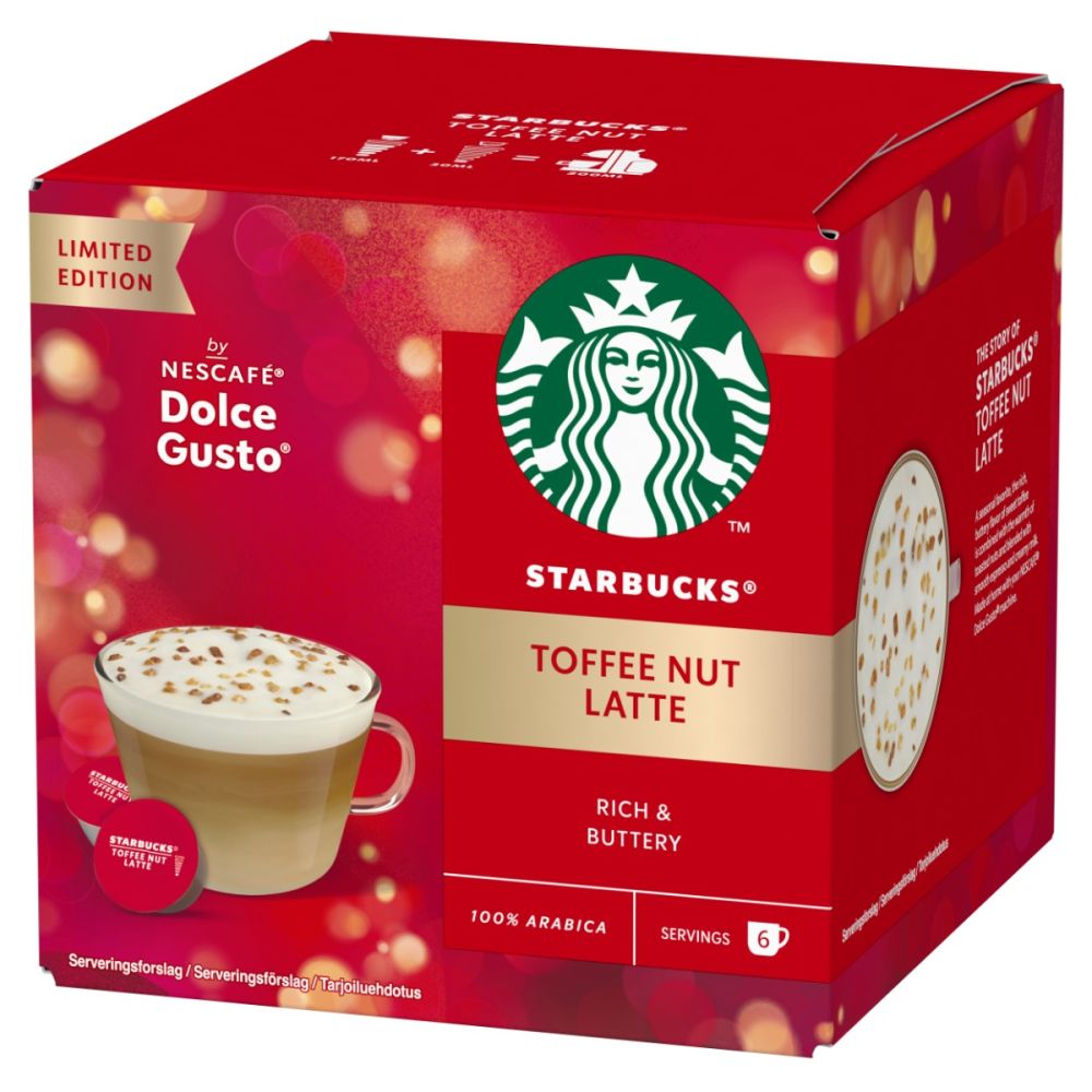 STARBUCKS TOFFEE NUT LATTE (12 PODS)