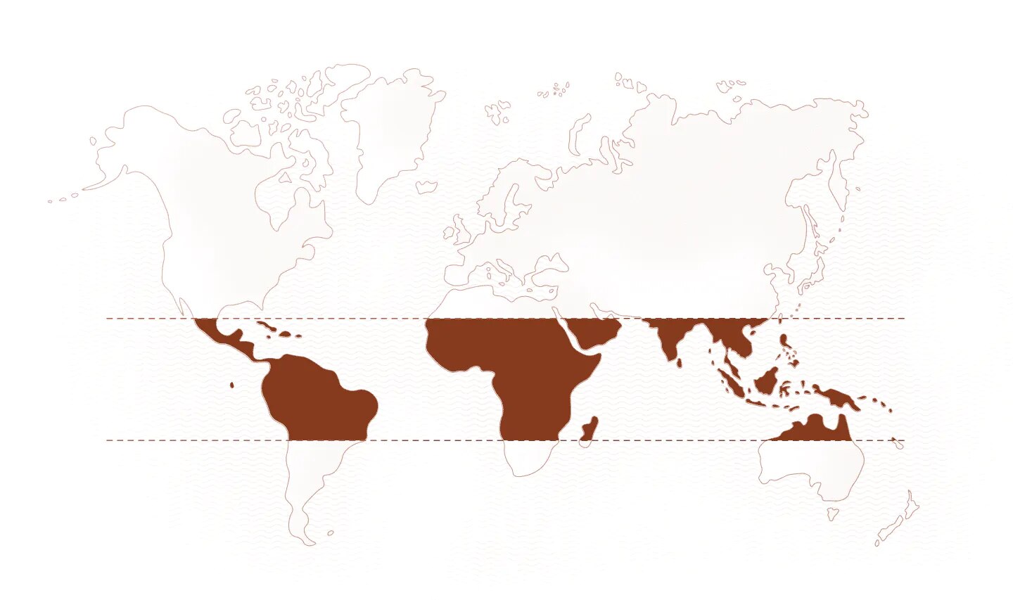 World map brown
